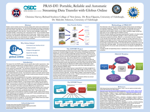 PRAS-DT: Portable, Reliable and Automatic Streaming Data Transfer with Globus Online Christine Harvey, 2012